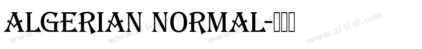 Algerian Normal字体转换